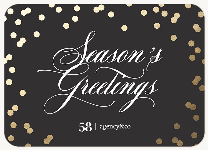 Golden Greeting Business Holiday Cards