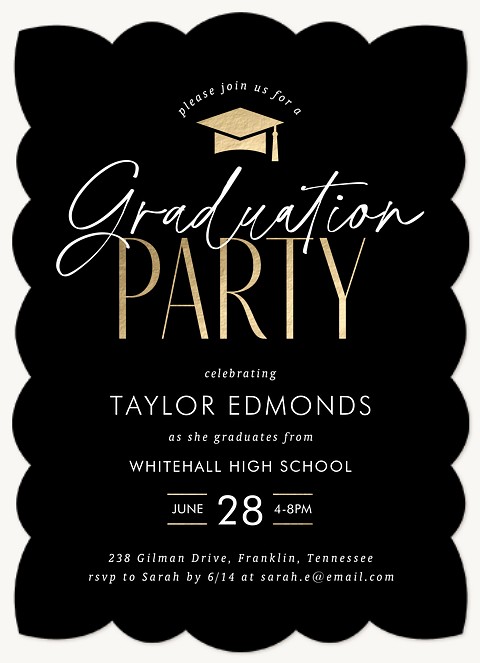 Gilded Cap Graduation Cards