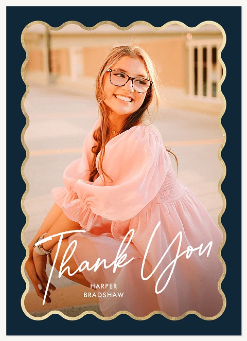 Wavy Inset Thank You Cards 