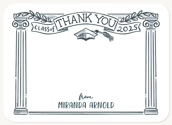 Academic Pillars Thank You Cards 