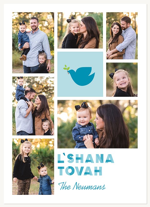 Peaceful Grid Rosh Hashanah cards