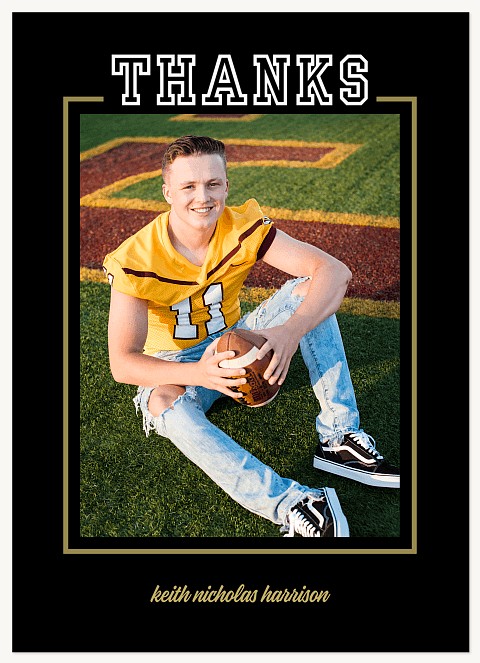 Sporty Stripe Thank You Cards 