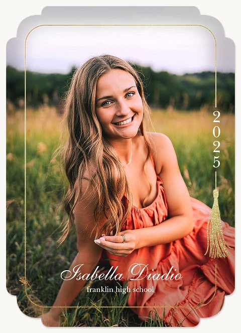 Gilded Tassel Frame Graduation Cards