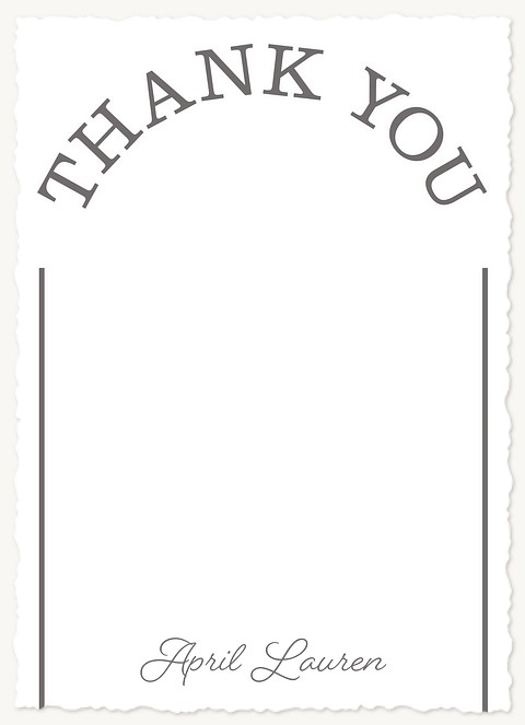 Arched Serif Thank You Cards 