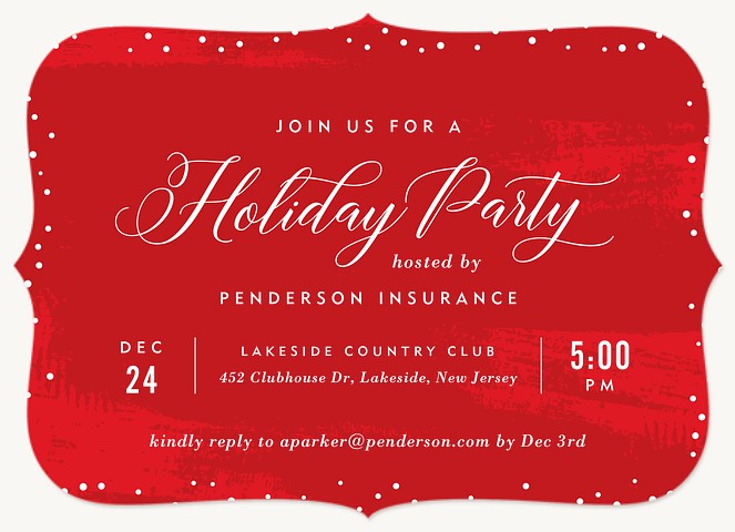 Bedazzled Holiday Party Invitations