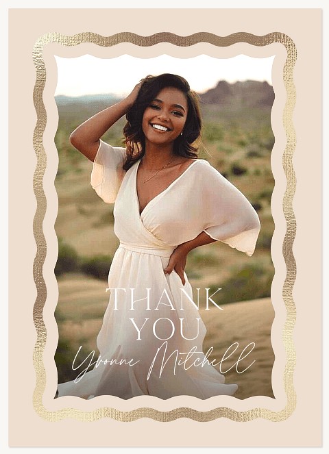 Wavy Frame Thank You Cards 