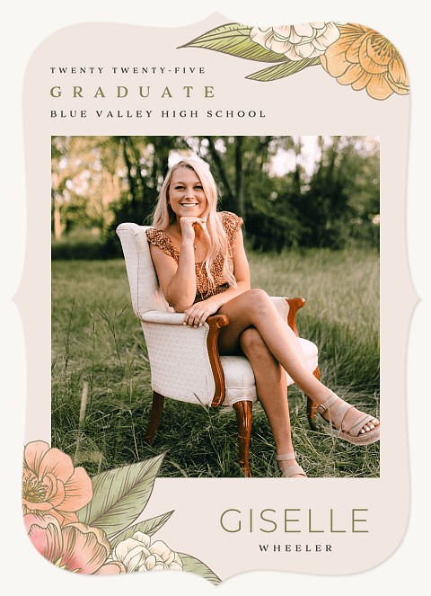 Floral Corners Graduation Cards