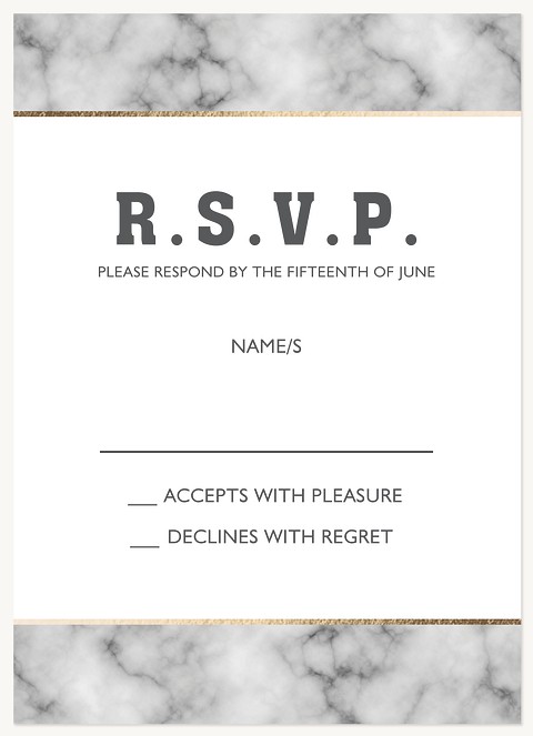 Marbled Class Bar Mitzvah RSVP Cards