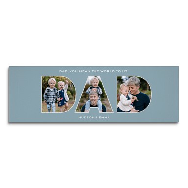 Dad/Papa Typography Photo Canvas