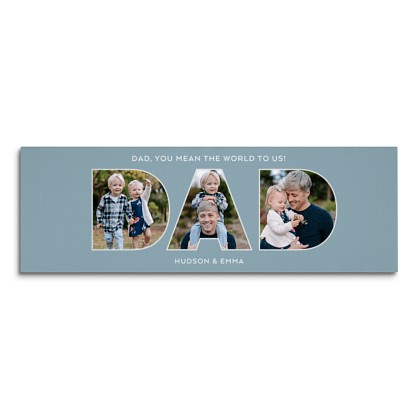 Dad/Papa Typography Photo Canvas