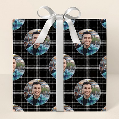 Plaid Photo Wrapping Paper