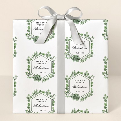 Gentle Greenery Wrapping Paper