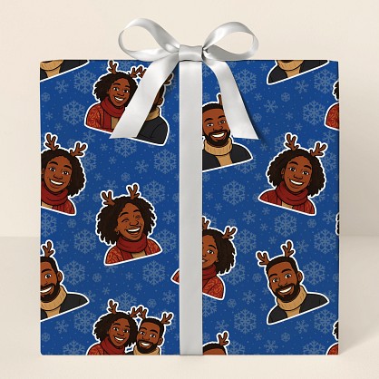 Cartoon of You Reindeer Wrapping Paper