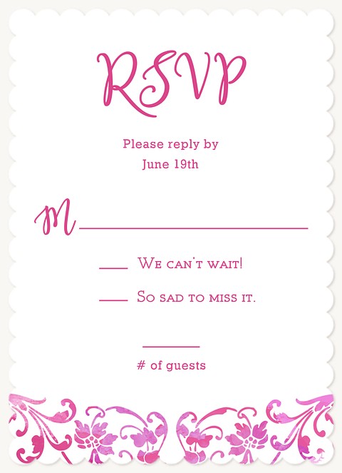 Brightest Fete Quinceañera RSVP Cards