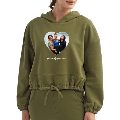 Picture-Perfect Women's Eco Cropped Hoodie