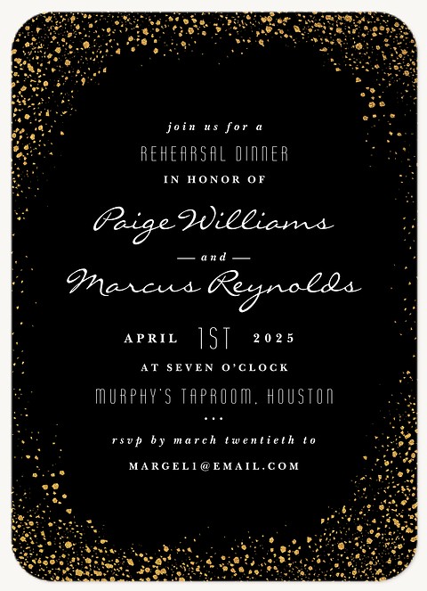 Splendid Night Rehearsal Dinner Invitations