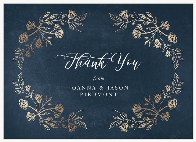 Indigo Splendor Thank You Cards 