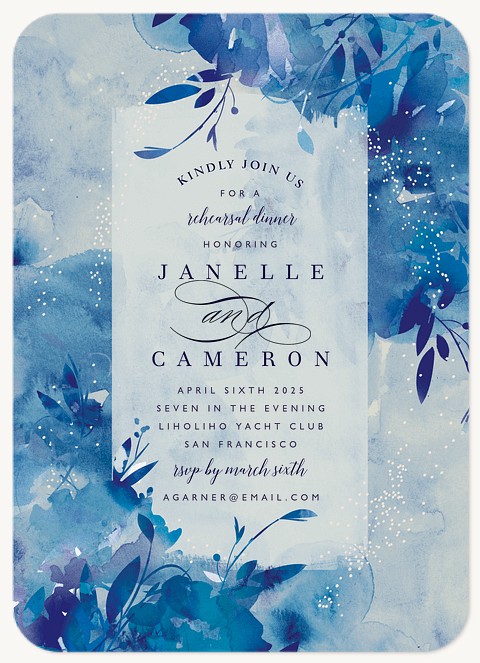 Dreamy Botanicals Rehearsal Dinner Invitations