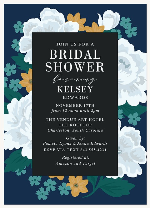 Vintage Roses Bridal Shower Invitations