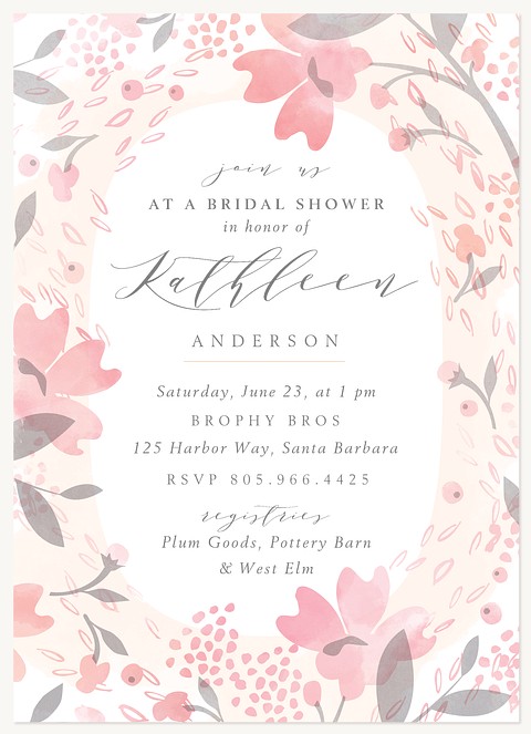 Spring Garden Bridal Shower Invitations