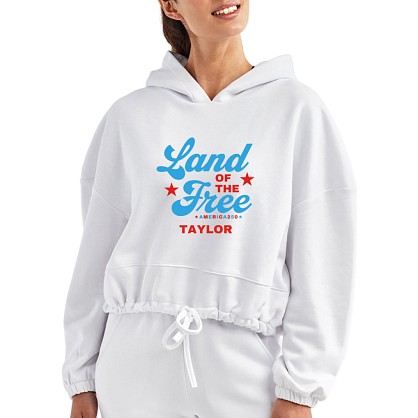 America250™ Land of the Free Women's Cropped Hoodie