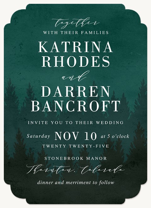 Pine Forest Wedding Invitations