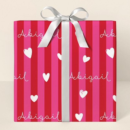 Stripes of Love Wrapping Paper