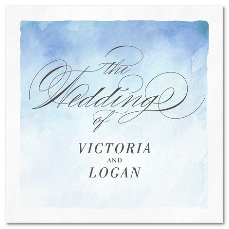 Ocean Script Custom Napkins