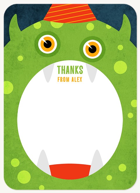 Monster Mouth Kids Thank You Cards