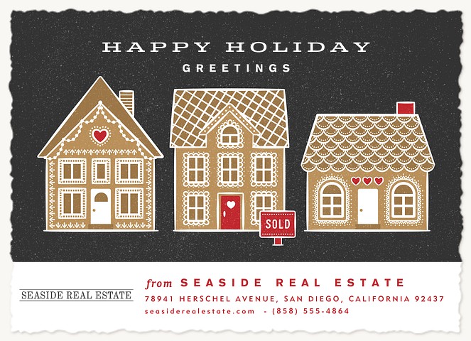 Gingerbread Village Business Holiday Cards