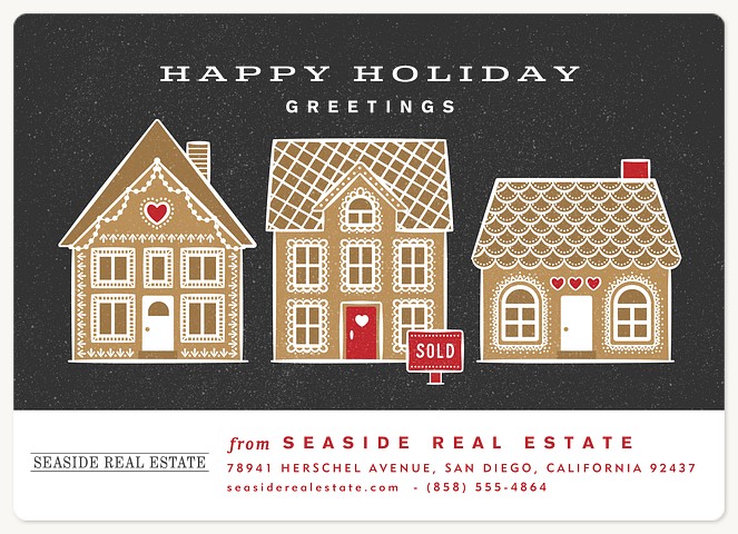 Gingerbread Village Business Holiday Cards