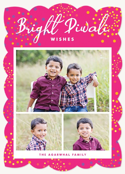 Bright Fireworks Diwali Holiday Cards