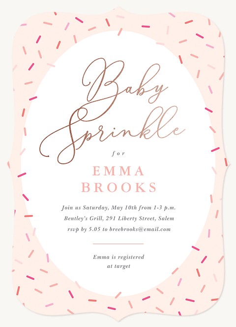 Pastel Sprinkle Baby Shower Invites