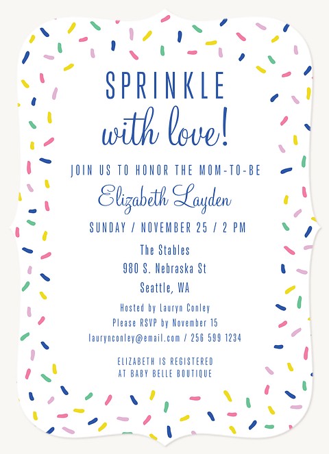 Sprinkles on Top Baby Shower Invites