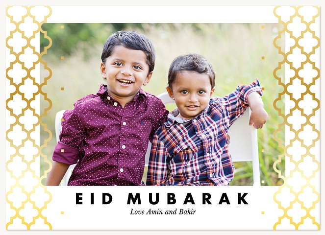 Golden Lattice Eid Cards