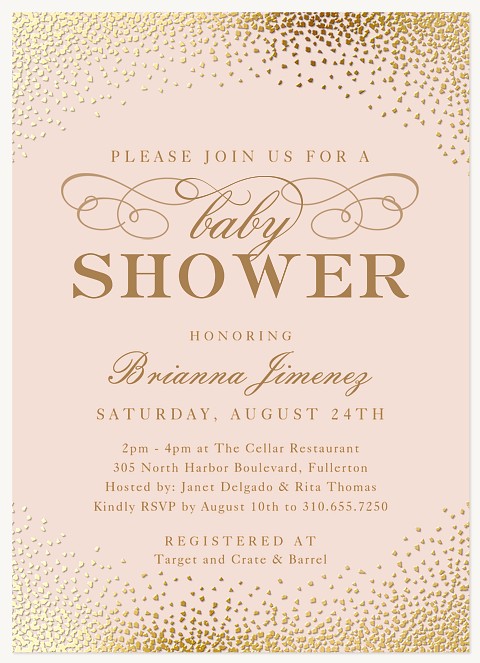 Shimmery Shower Baby Shower Invites