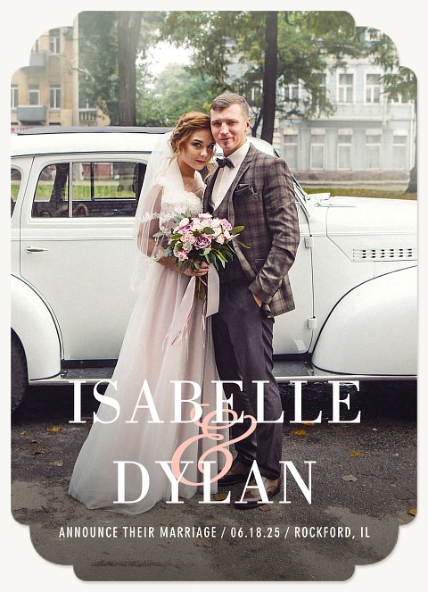 Posh Ampersand Wedding Announcements