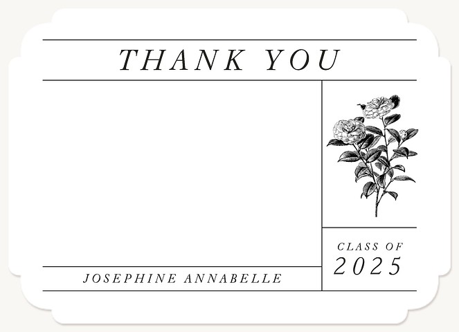 Floriculture Graduation Thank You Cards