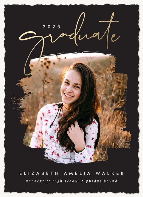 Brush Stroke Graduation Announcements