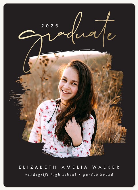 Brush Stroke Graduation Announcements