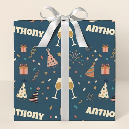 Personalized Congratulations Celebration Wrapping Paper