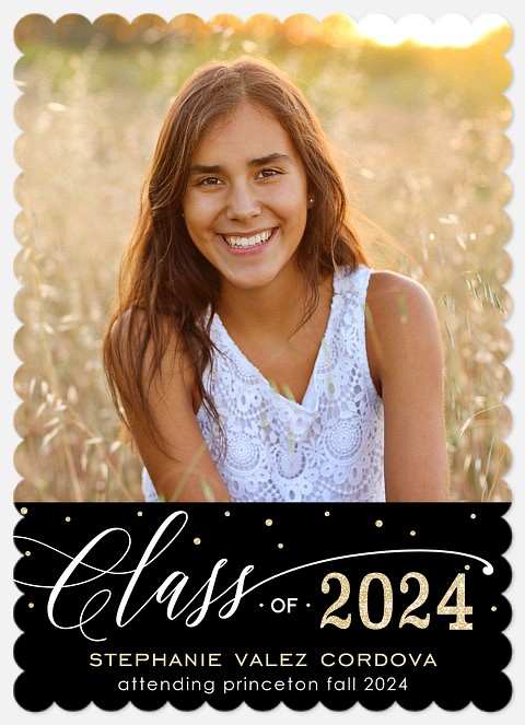 Sparkly Frame Graduation Cards