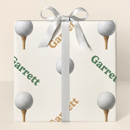Personalized Golf Congratulations Wrapping Paper