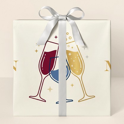 Personalized Wine Toast Congratulations Wrapping Paper
