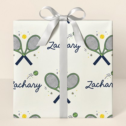 Personalized Tennis Congratulations Wrapping Paper