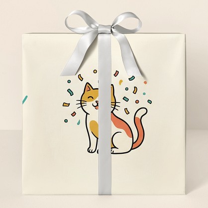 Personalized Congratulations Cats Celebration Wrapping Paper
