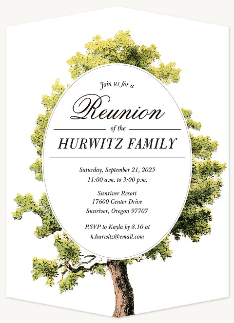 Vintage Oak Party Invitations