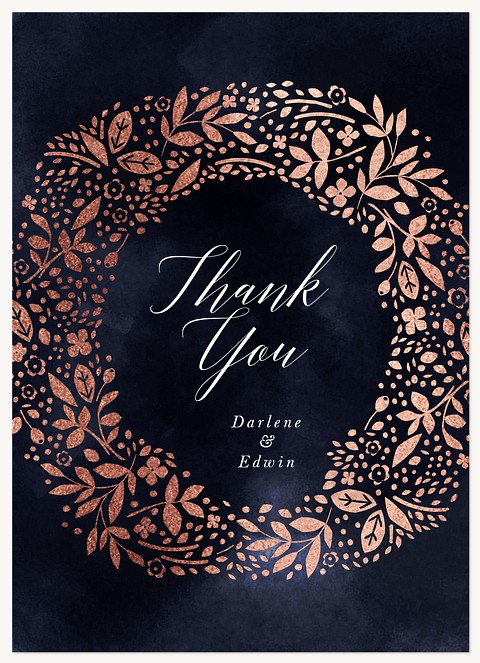 Glittering Topiary Thank You Cards 