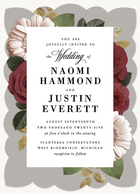 Classic Garden Wedding Invitations