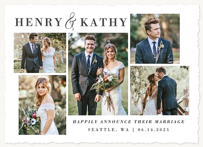 Sweetest Collage Wedding Announcements